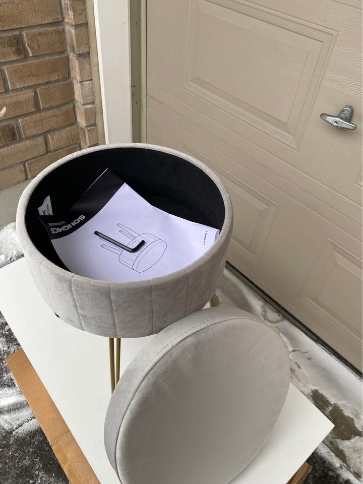 SONGMICS Vanity Stool - Dove Gray - photo 4