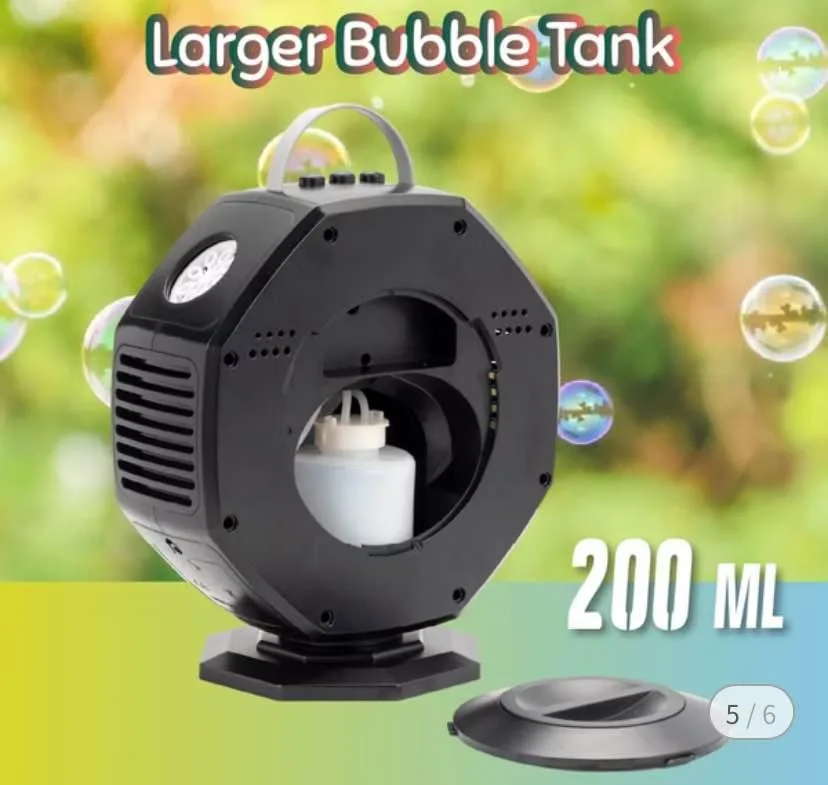 360 ° Rotating Double-Hole Bubble Machine image indicator(5)