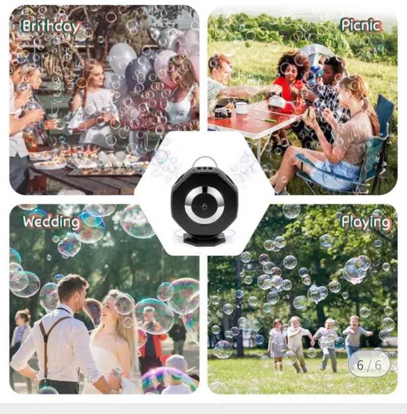 360 ° Rotating Double-Hole Bubble Machine image indicator(6)