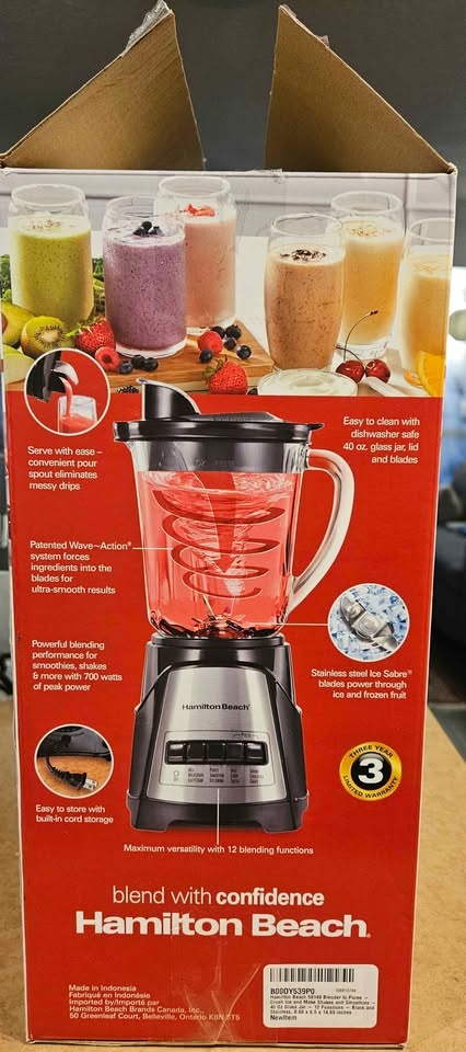 Hamilton Beach Power Elite Blender – Glass Jar – Excellent Condi - photo 2