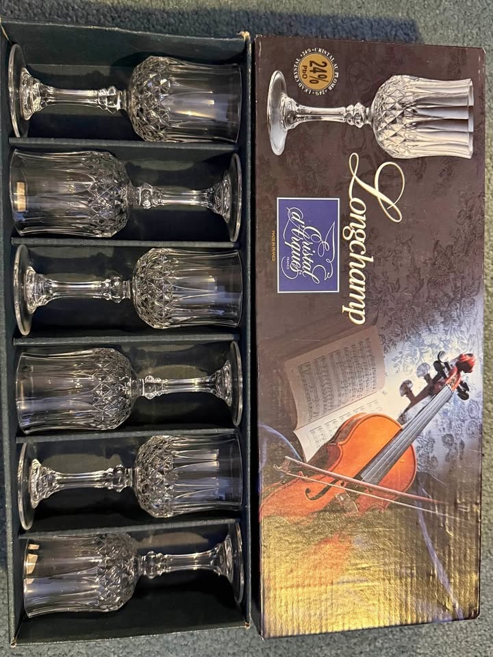 Cristal D'Arques France Longchamp Set of six