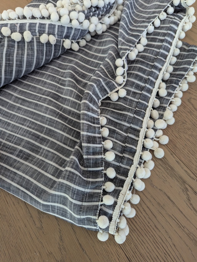 Set of 2 Target boho striped curtain panels, 54 by 84 inches - photo 2