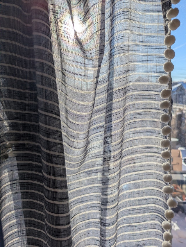 Set of 2 Target boho striped curtain panels, 54 by 84 inches - photo 5