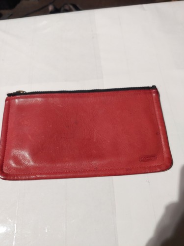 Vintage 80s 90s Coach 7170 Red Leather Skinny Case WILL REQUIRE