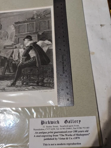 c1870 The Lady's Tailor C.W SHARP SCULP ART PRINT - photo 4