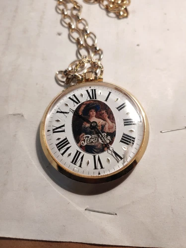 VINTAGE PEPSI COLA MECHANICAL WIND UP WATCH SWISS made ladies po - photo 2