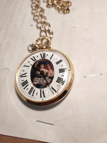 VINTAGE PEPSI COLA MECHANICAL WIND UP WATCH SWISS made ladies po - photo 3