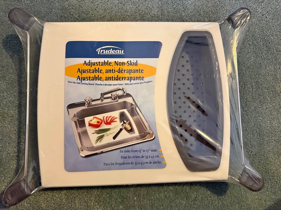 Trudeau Adjustable, Non-Skid Over-the-Sink Cutting Board