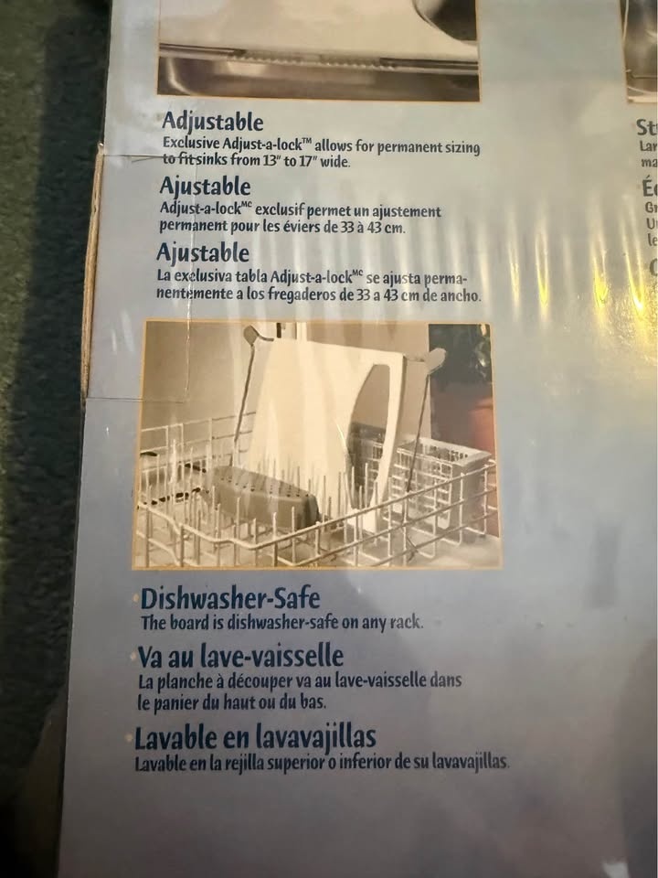 Trudeau Adjustable, Non-Skid Over-the-Sink Cutting Board - photo 4