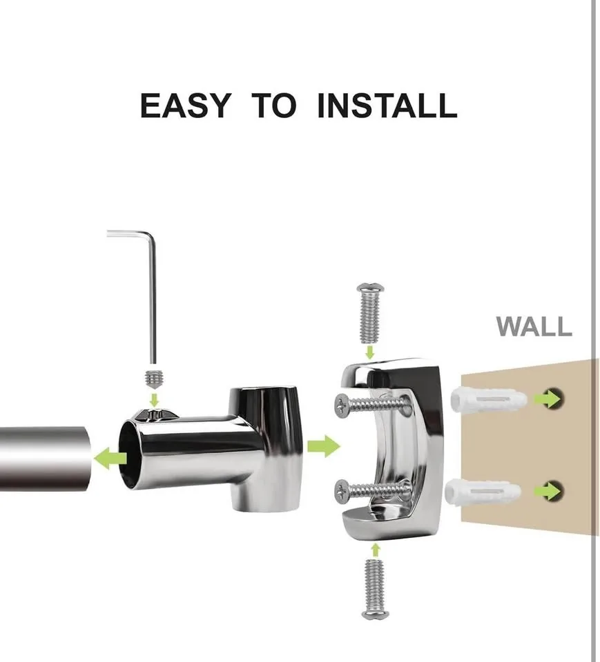 2 Pack Shower Curtain Rod Brackets image indicator(5)