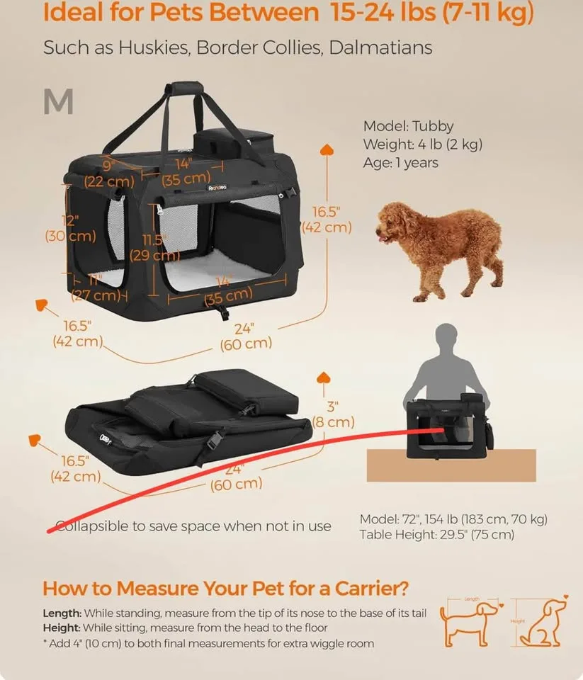 Collapsible, Portable Soft Pet Carrier image indicator(4)