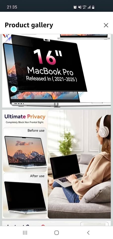 BNIB MacBook Magnetic Privacy Screen
