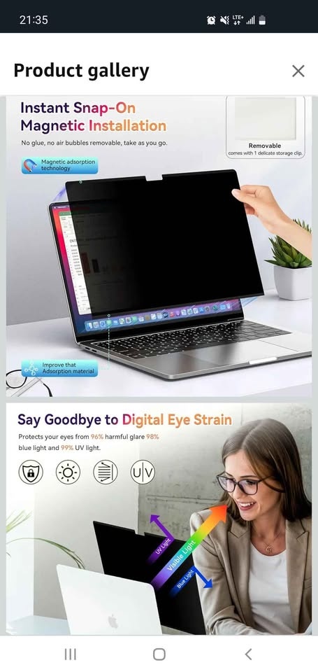 BNIB MacBook Magnetic Privacy Screen - photo 2