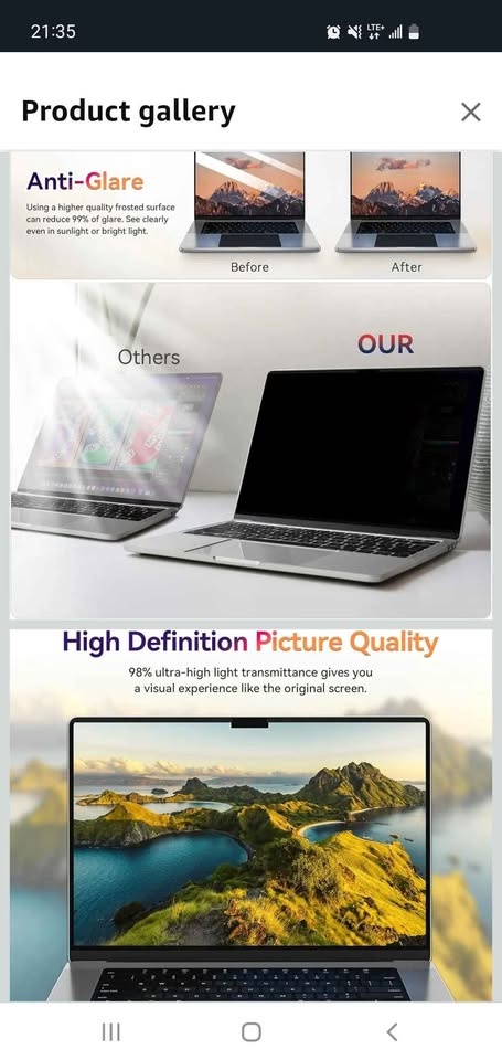 BNIB MacBook Magnetic Privacy Screen - photo 3