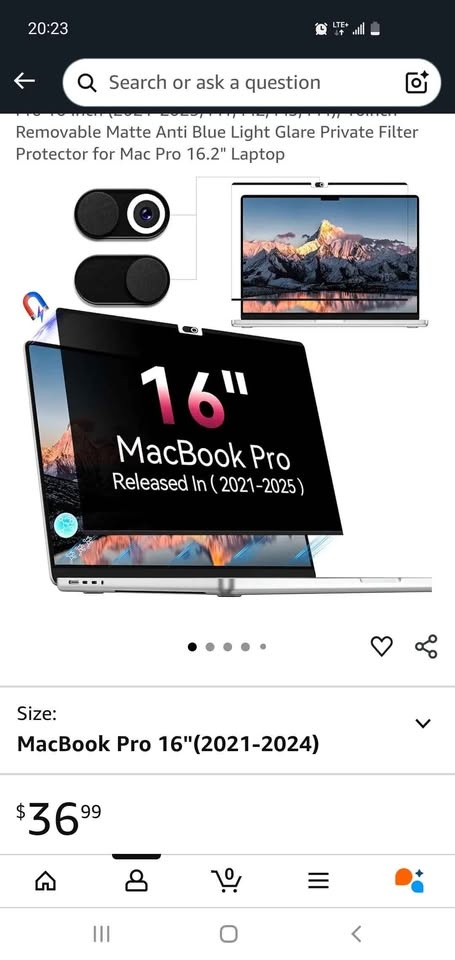 BNIB MacBook Magnetic Privacy Screen - photo 4