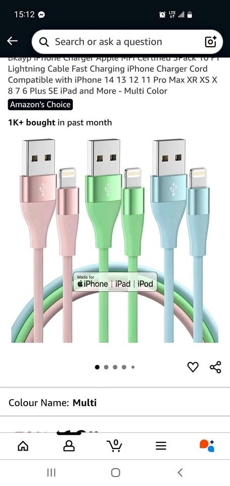 3 Pack BNIB IPhone Charger USB C to Lightning Cable