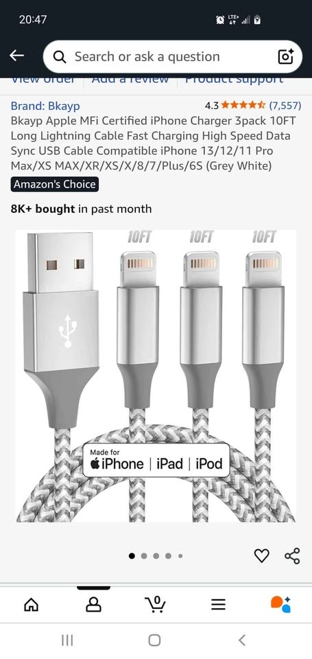 3 Pack BNIB IPhone Charger USB C to Lightning Cable - photo 2