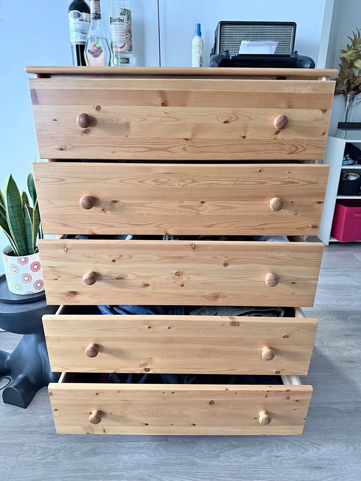 Tall Dresser with 5-Drawer Chest