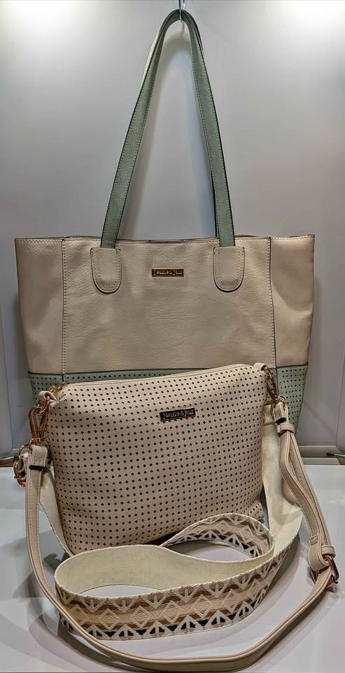 Jenna & Jane 2-Piece Laser-Cut Bag Set