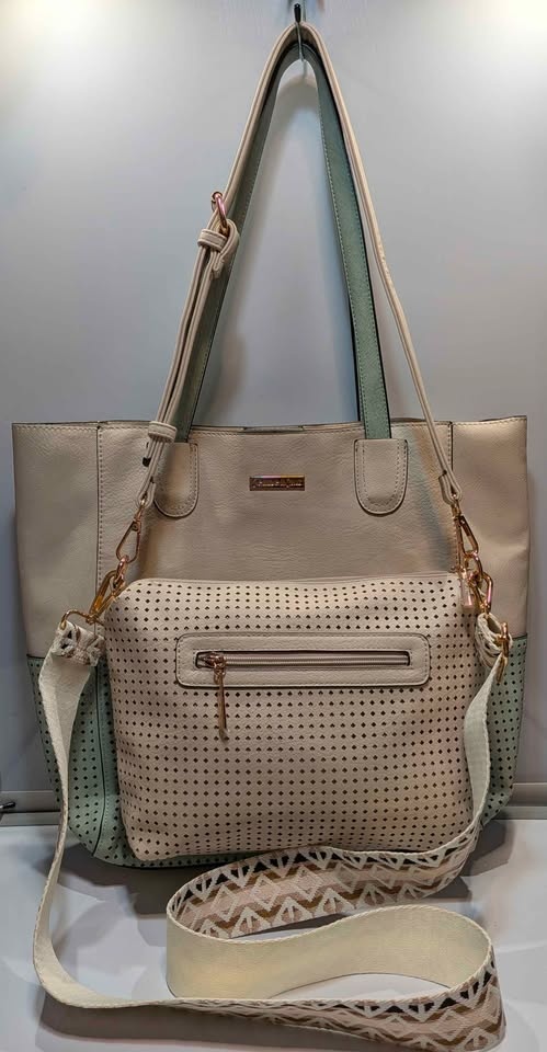Jenna & Jane 2-Piece Laser-Cut Bag Set - photo 2
