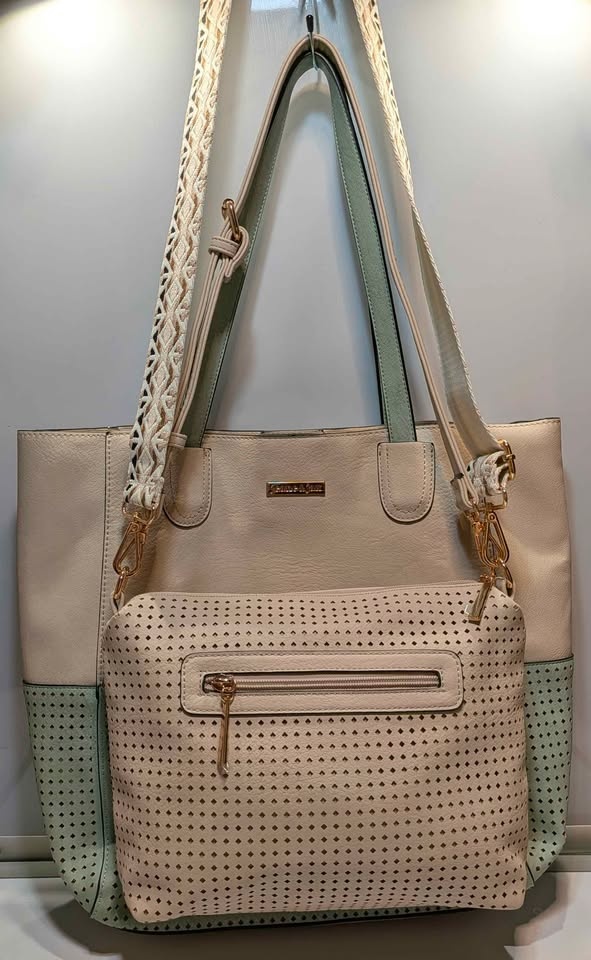 Jenna & Jane 2-Piece Laser-Cut Bag Set - photo 3