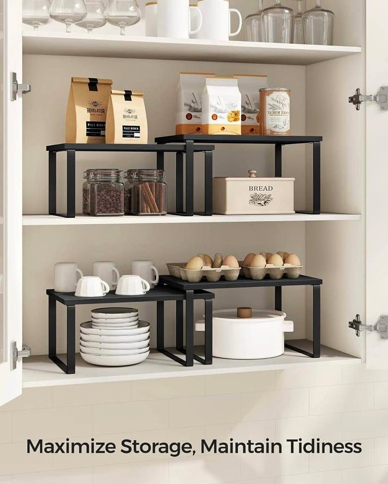SONGMICS Cabinet Organizer Shelf Set – Brand New (Set of 4)