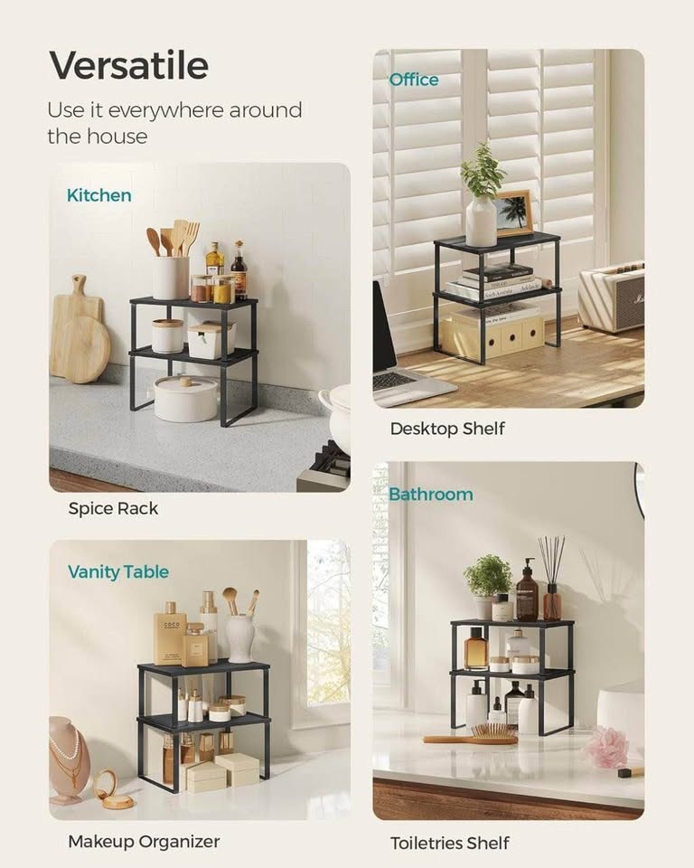 SONGMICS Cabinet Organizer Shelf Set – Brand New (Set of 4) - photo 2