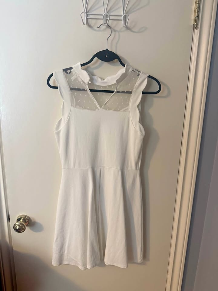 Ladies Monteau Dress - Size L - White