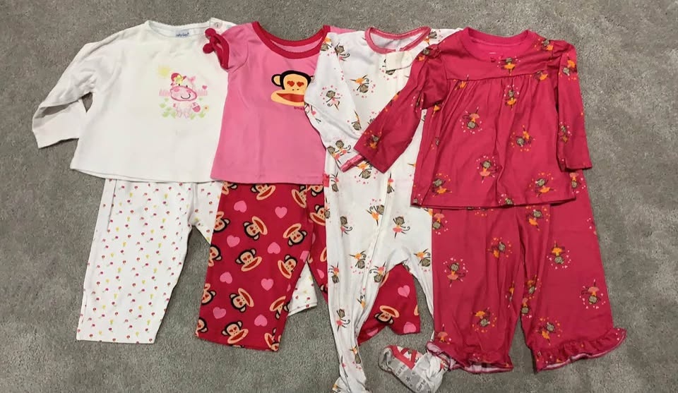 Girls 18 mos PJs - 4 sets