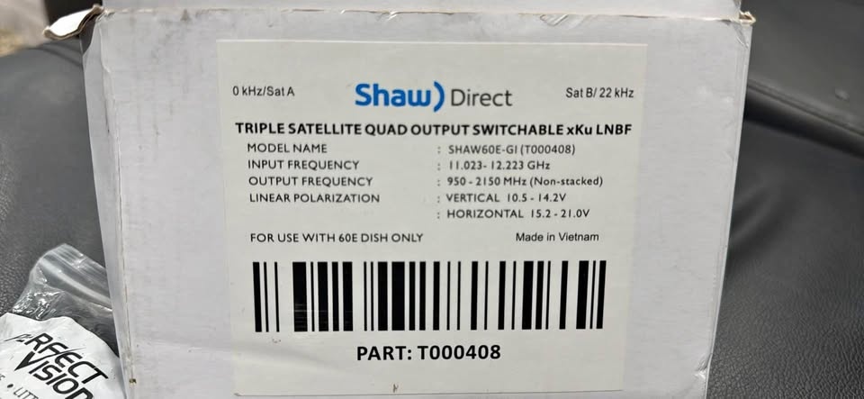 Shaw Direct Triple Satellite LNBF (SHAW60E-GI)