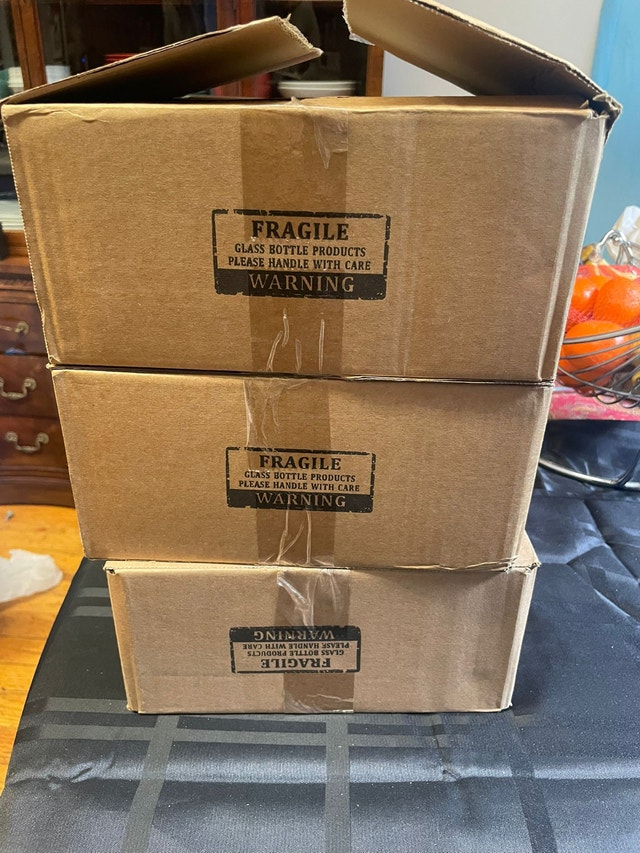 Amber Glass Jars – 3 Boxes (36 Jars Total) – $35 - photo 2