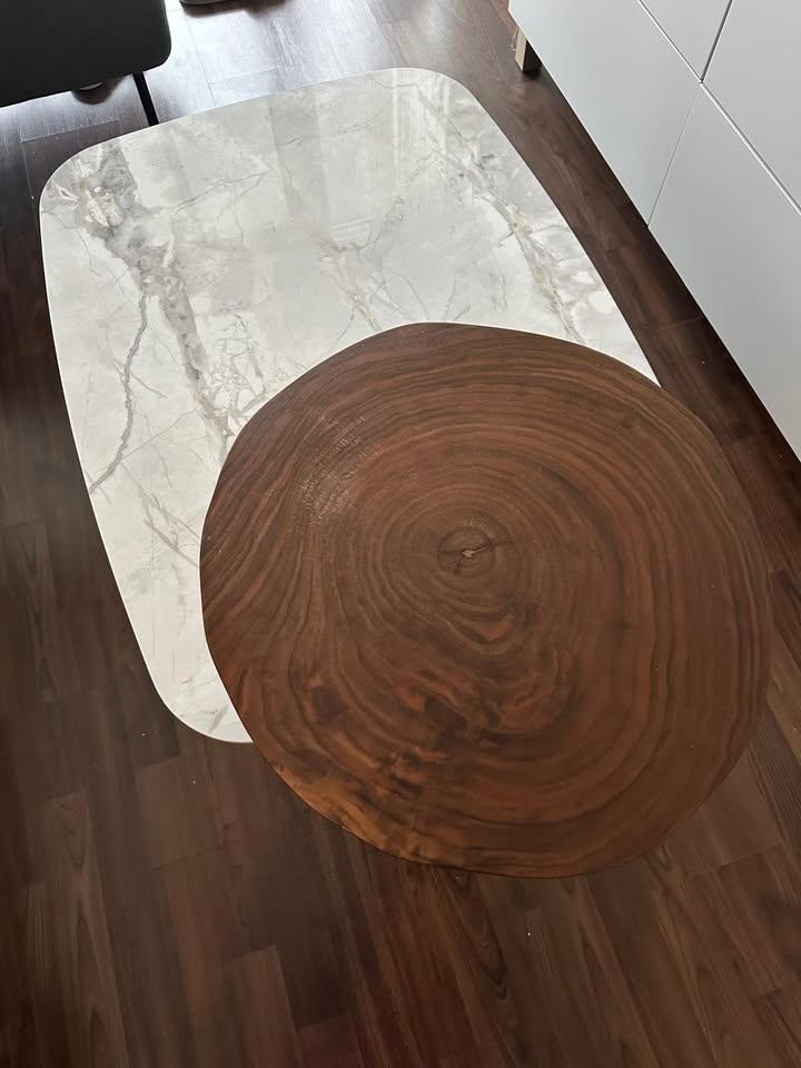 Modern Nesting Coffee Table, Faux Marble Top - photo 2
