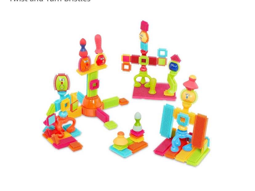 Bristle Blocks – Building Blocks for Kids – 76pc STEM Playset - photo 5