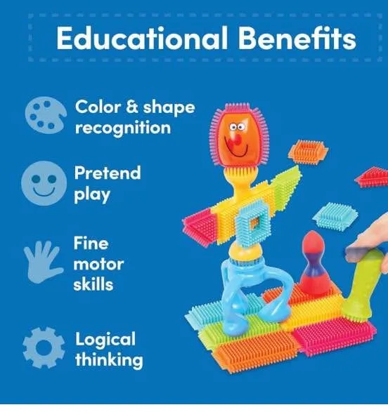Bristle Blocks – Building Blocks for Kids – 76pc STEM Playset image indicator(7)