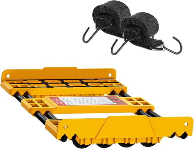 Heavy-Duty Adjustable Dolly Cart with 2 Elastic Strap