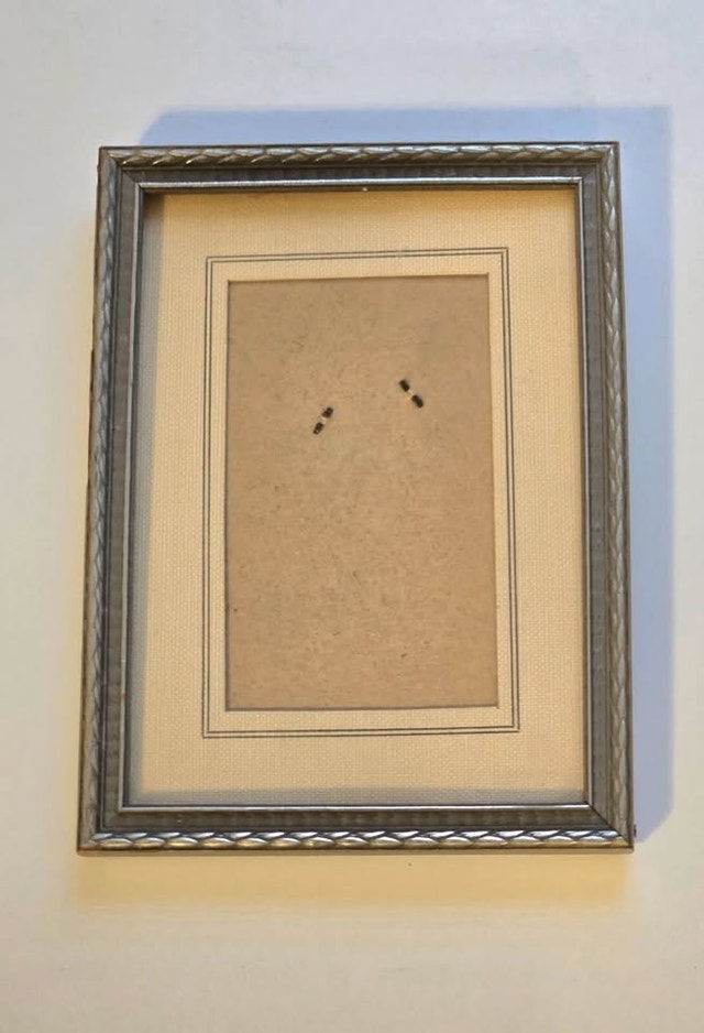 5x7 Vintage Grey Wood Photo Frame With matte (3x6 with matte)