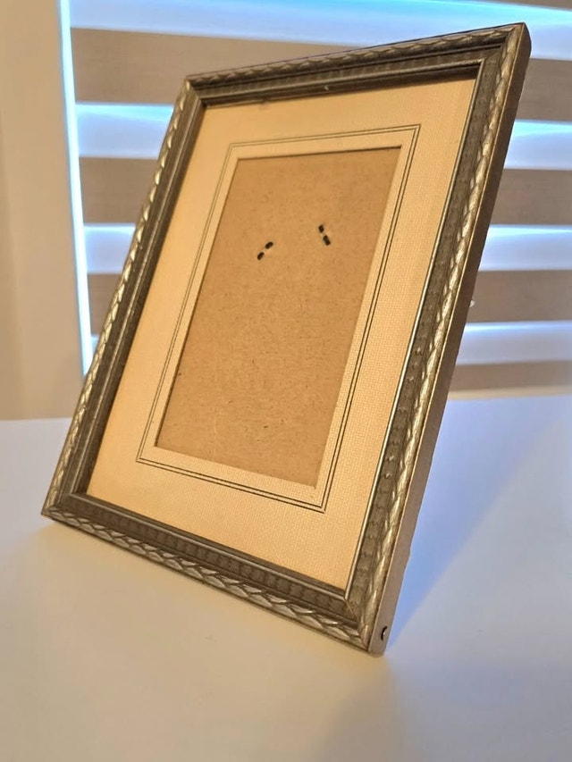 5x7 Vintage Grey Wood Photo Frame With matte (3x6 with matte) - photo 2