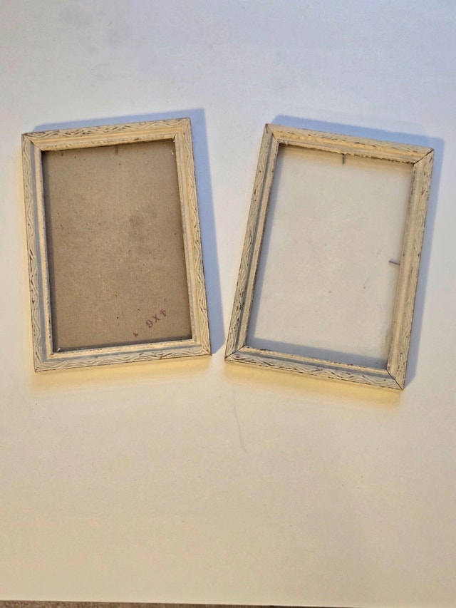 White Wash Rustic Wooden 4x6” Picture Frame Set of 2