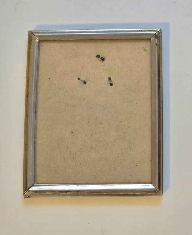 Vintage Silver Picture Frame 4"x5" Opening Glass intact