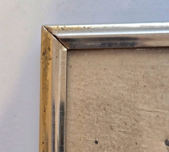 Vintage Silver Picture Frame 4"x5" Opening Glass intact - photo 5