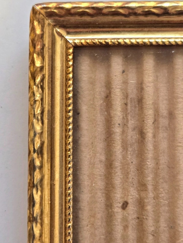 Vintage Metal 4" X 3" Picture Frame Gold Hollywood - photo 4