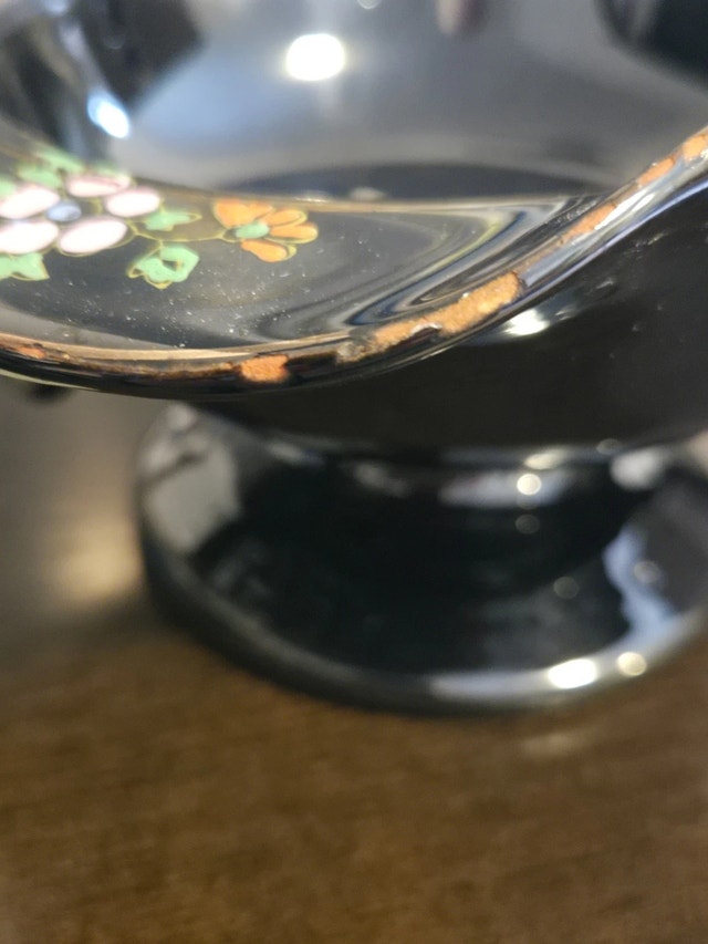 Vintage 1940s Japan Redware bowl, Missing Lid - photo 2