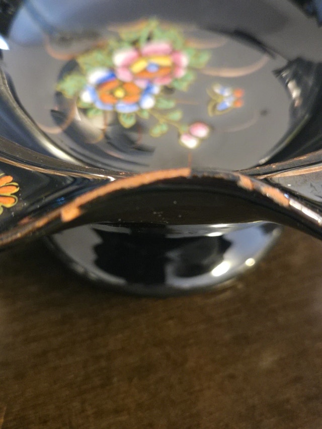 Vintage 1940s Japan Redware bowl, Missing Lid - photo 5