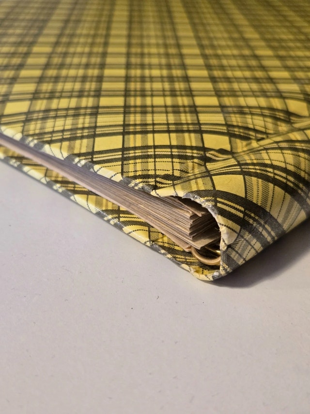 VTG 1970s Photo Album Yellow Plaid 10.25x11.75” - photo 5