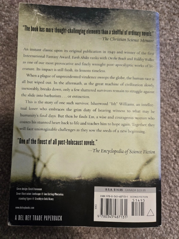 Earth Abides, paper back novel by George R. Stewart - photo 3