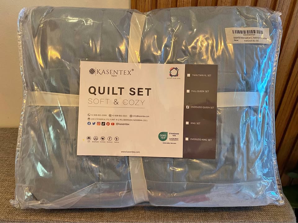 Kasentex Quilt Set Soft and Cozy- Queen