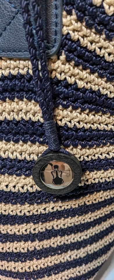 The Sak Signature Crochet Tote – Maritime Navy Stripe - photo 3