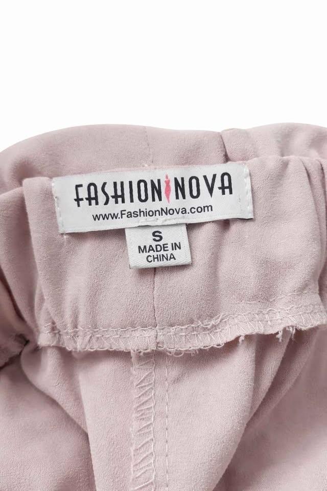 Fashion Nova Light Pink High Waist Tie Shorts - photo 3