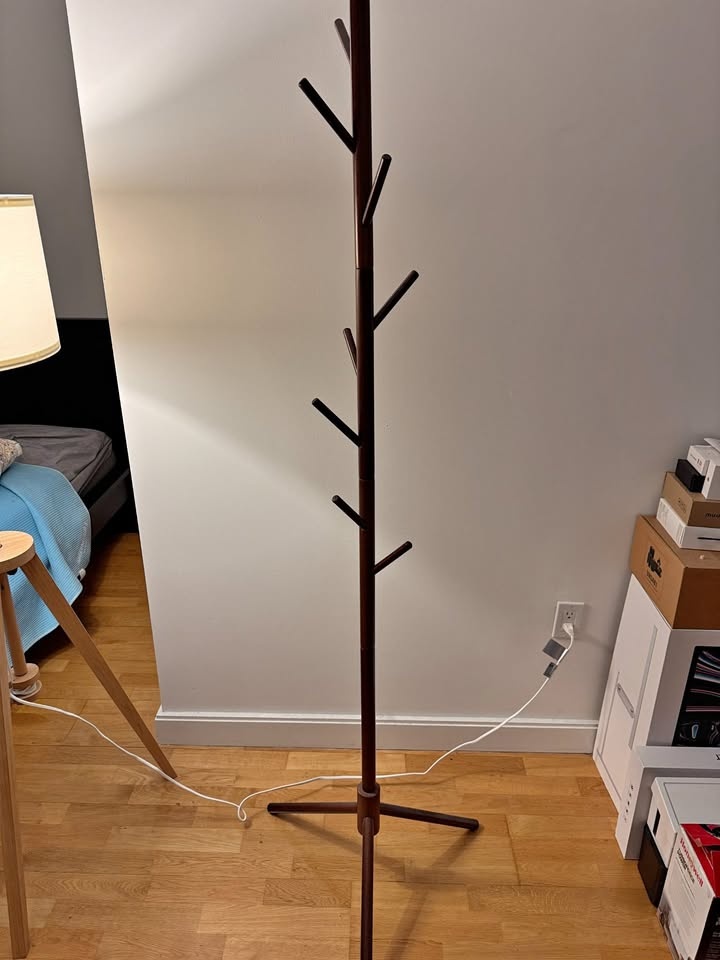 WANGMUXIA Freestanding Coat Rack - Brown