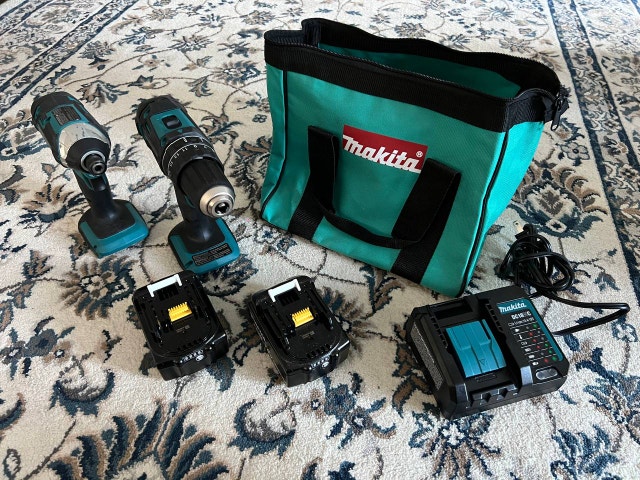 Drill & Impact Set (18V) w/ Batteries, Charger, Tool Bag - photo 2